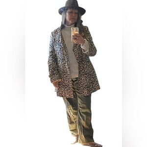 Faith 21 Leopard Print lightweight Trench Coat plus size Animal print Jacket 1X
